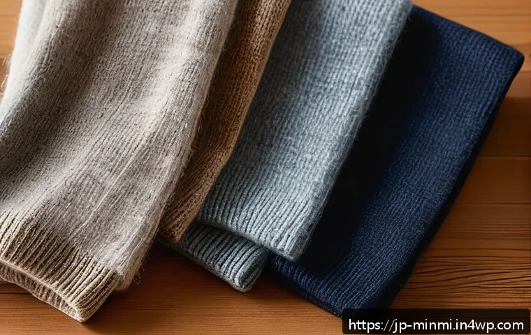 미니멀 럭셔리 제품의 신뢰성 평가 - A close-up image of luxurious minimalistic clothing materials displayed on a wooden table, featuring...